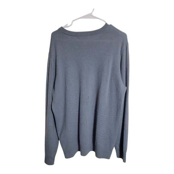 Quince Sweater Men L Blue Cashmere Preppy Career Holiday Minimalist Oversized - Picture 2 of 9